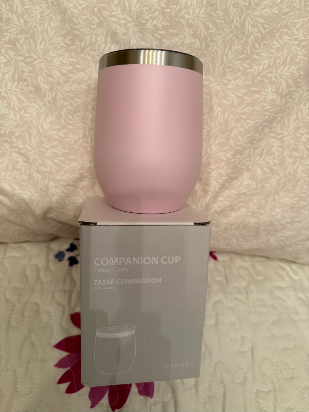 Sipology 12 oz insulated Companion Cup Stainless Tumbler - Cotton Candy Pink